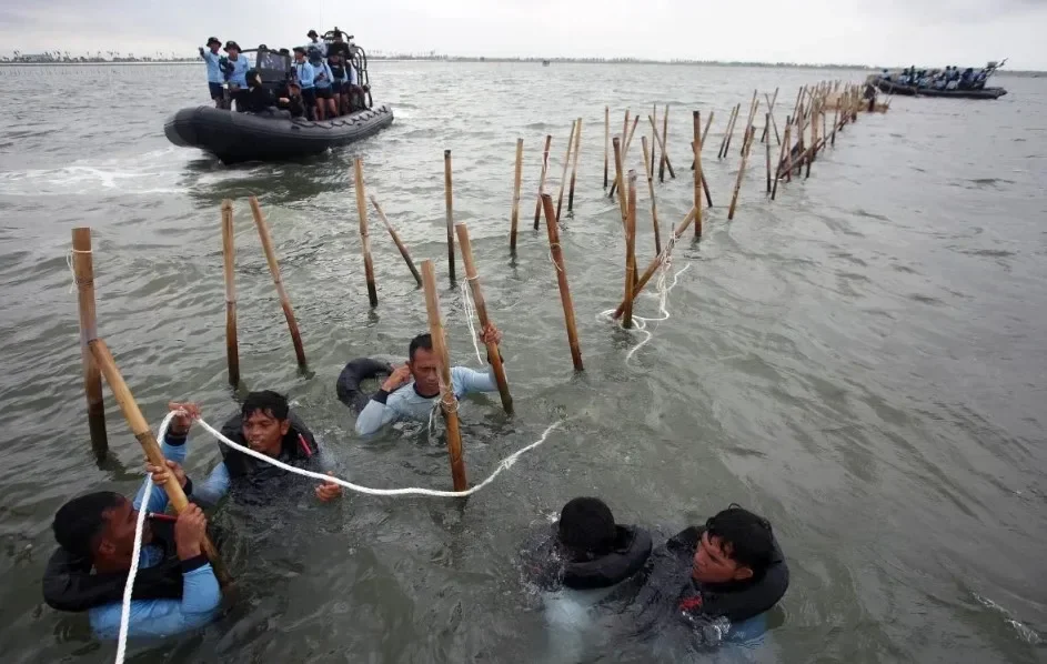 Pembongkaran Pagar Laut di Kabupaten Tangerang