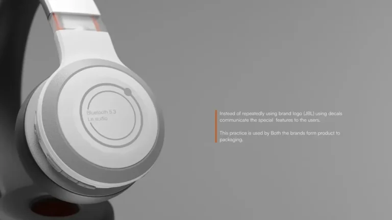 Detail CMF Headphone Pro warna Light Gray, fokus pada ear cup.