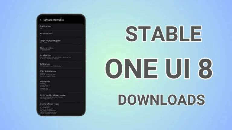 Tangkapan layar Samsung Galaxy S24 FE dengan tampilan informasi perangkat One UI 8.