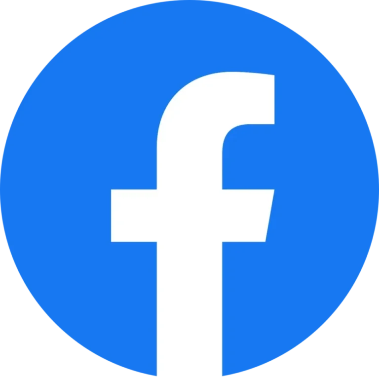 Logo Facebook berwarna biru dan putih, ikon aplikasi media sosial.
