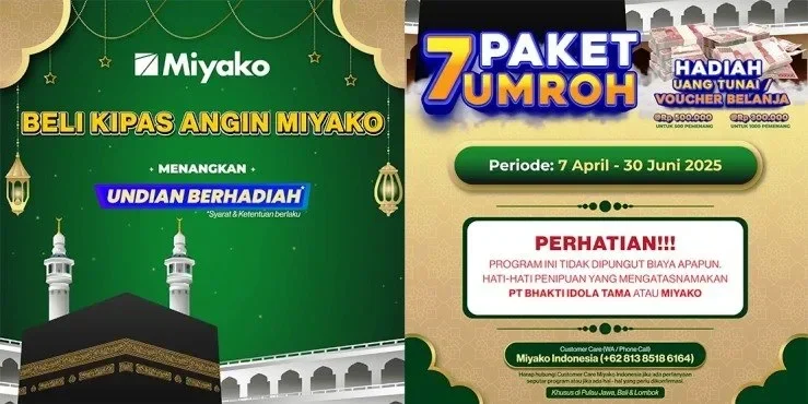 Heboh! Cuma Beli Kipas Angin Miyako, 7 Orang Ini Langsung Terbang Umroh Gratis!