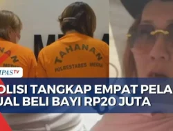 Medan Gempar! Sindikat Jual Beli Bayi 3 Hari Terbongkar, 8 Pelaku Terancam 15 Tahun Penjara!
