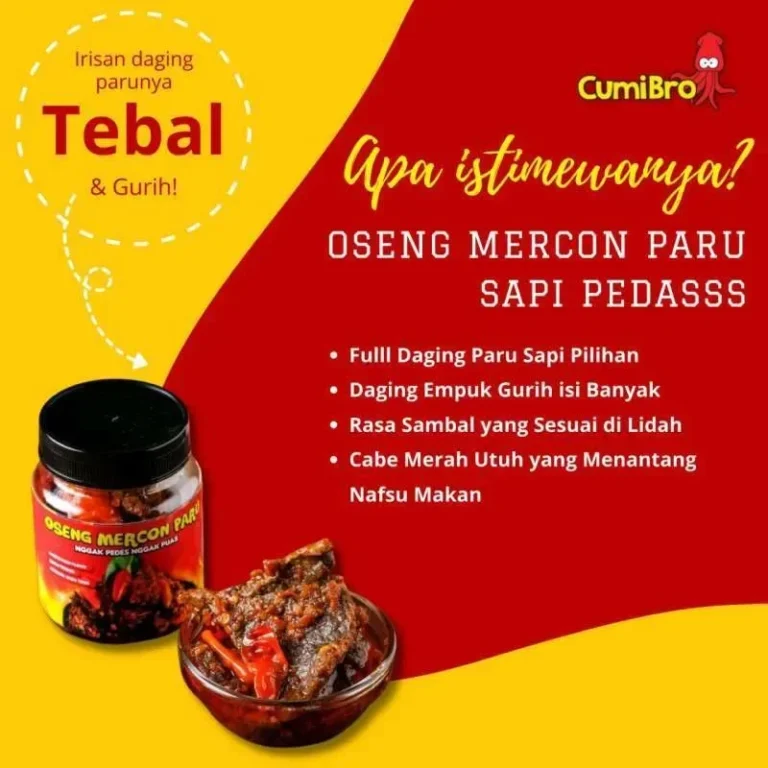 Oseng Mercon Paru sapi pedas, makanan pendamping dengan rasa istimewa dan sambal nikmat.