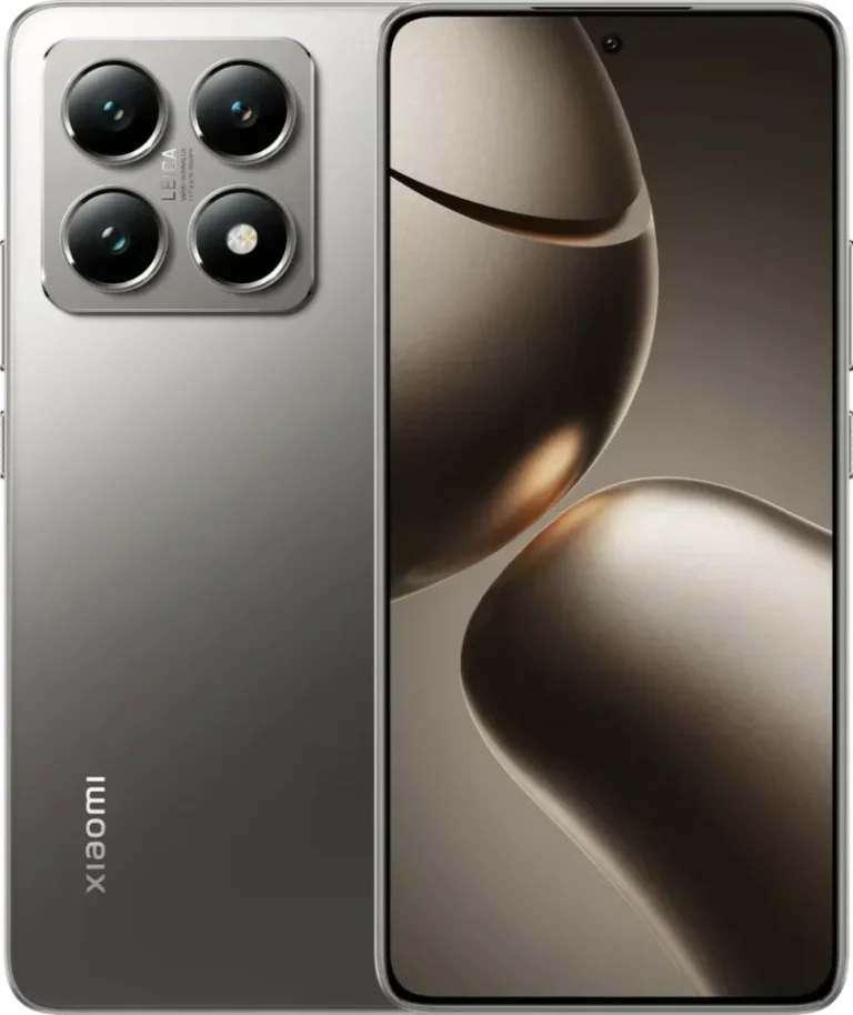 Tampak depan dan belakang Xiaomi 15T warna abu-abu dengan empat lensa kamera.