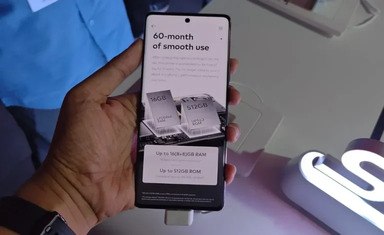 Detail kinerja smartphone: RAM 16GB dan ROM 512GB untuk penggunaan lancar 5 tahun.