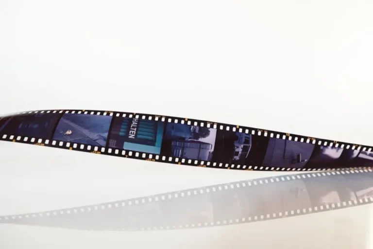 a film strip sitting on top of a table