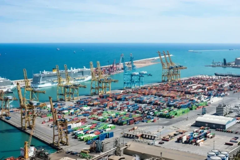 port, sea, barcelona, ship, container, crane, nature, sky, cargo